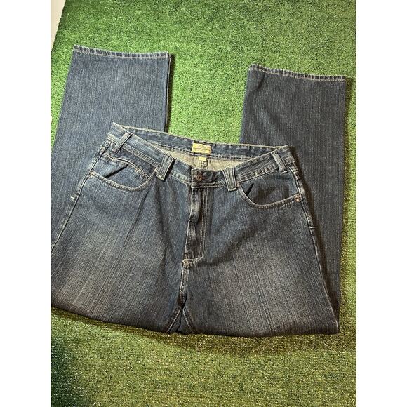 Y2K Vintage Oleg Cassini Denim Wide Leg Relaxed Fit Men’s 36x32 Medium - Picture 4 of 12